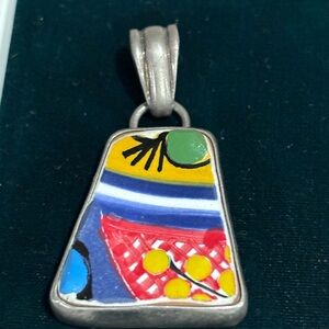 Sterling Terracotta Shard pendant